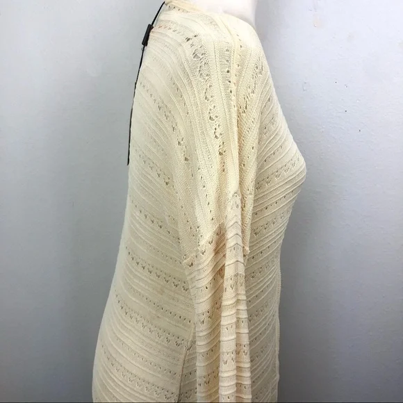 FENDI Bell Sleeve Tea Dye Knit Lace Cardigan 42 M